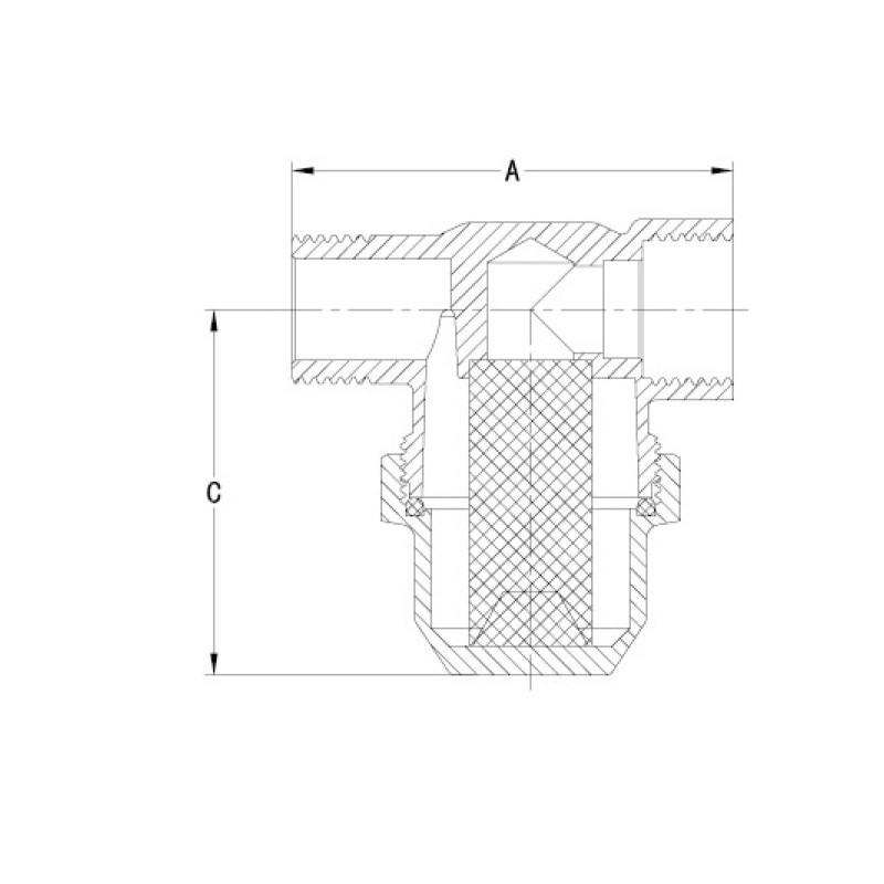 Nickel Plated Brass Filter Valve FT1006 Forged Brass Inline Strainer For Water System
