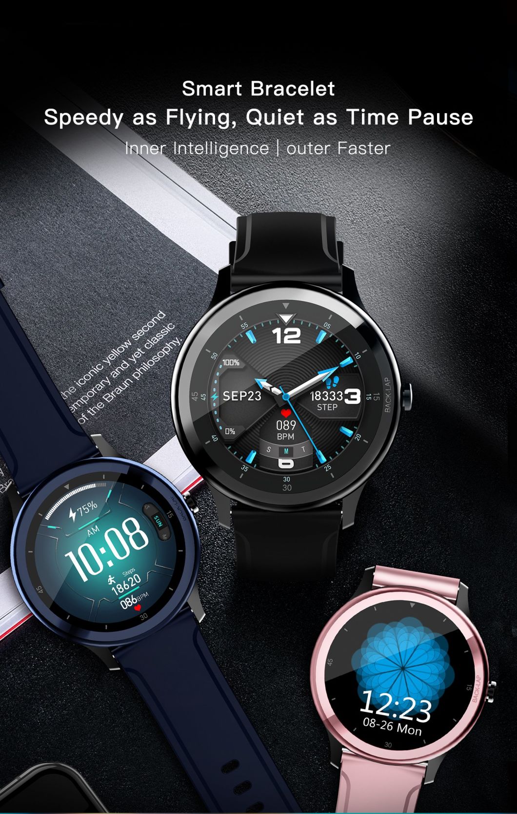 1.28 Inch 240*240 TFT Small Tail Display G28 Smart Watch for Female Menstrual Cycle Recording and Sleep Monitoring