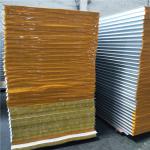 0.326-0.476mm rock wool prefab house sandwich panels 2200x1150x50mm for worker