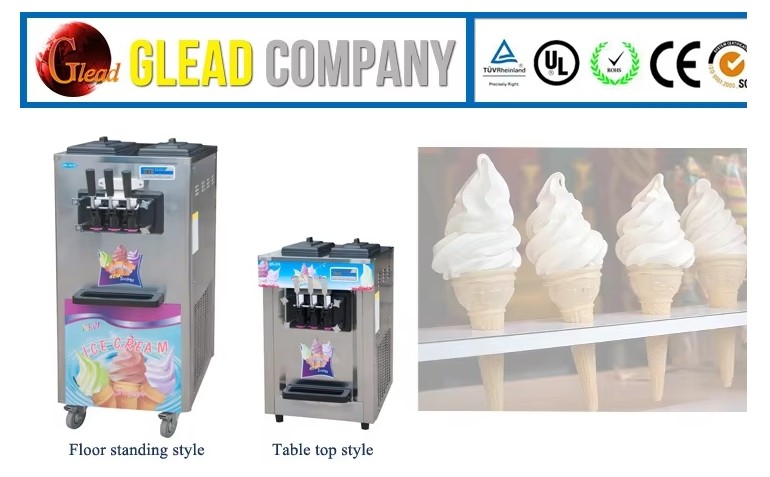 Commercial Automatic Table Top Ice Cream Machines 50Hz Rated Frequency