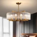 Modern home living room decoration round glass lighting candle Chandelier(WH-CY