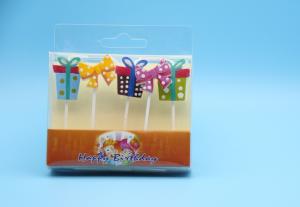 Quality Gift Box Shaped Personalized Kids Birthday Candles Dripless Customized Logo wholesale