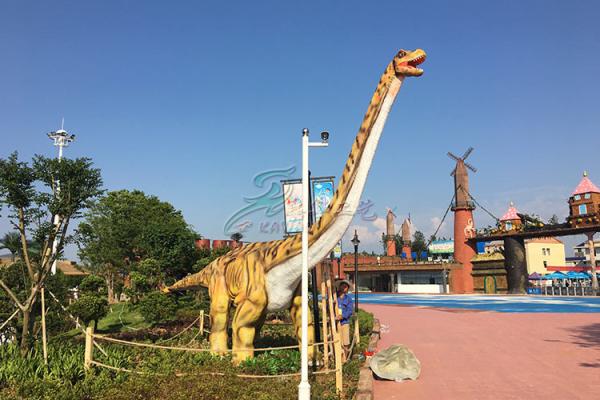 Outdoor Animatronic Mechanical Dinosaur 110/220vac 50/60hz Brachiosaurus For
