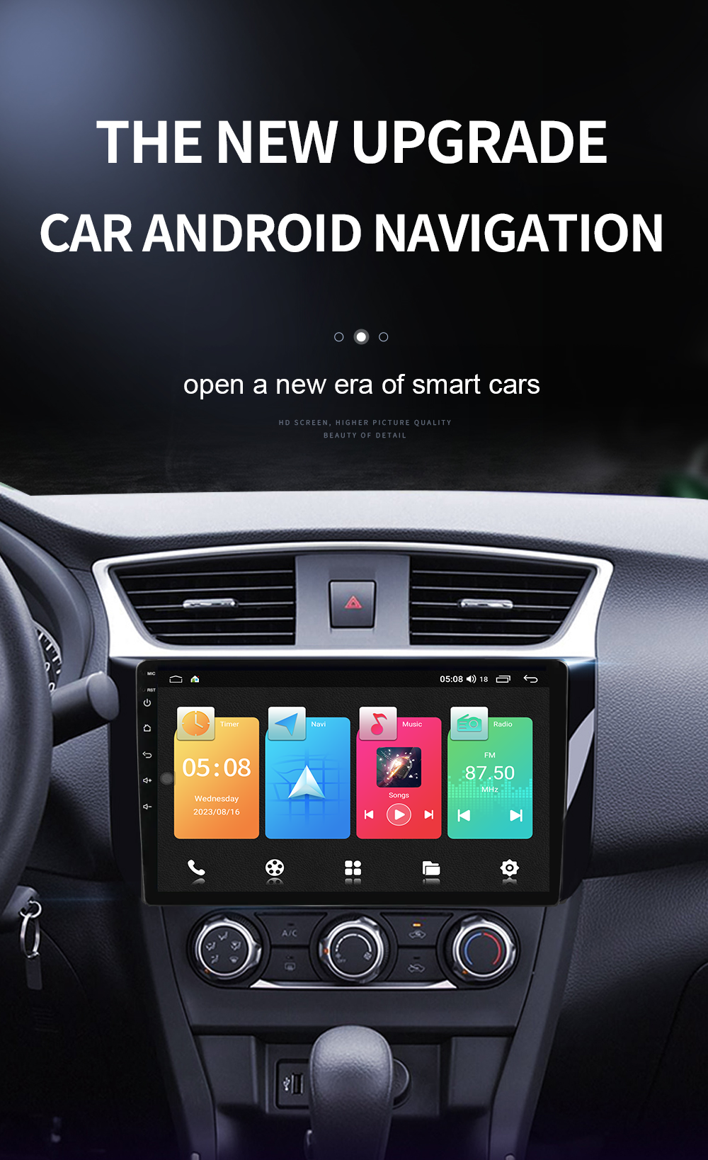 USB Connection 10 Inch Android Car Navigation Stereo for Nissan Note 2 E12 2012 2021