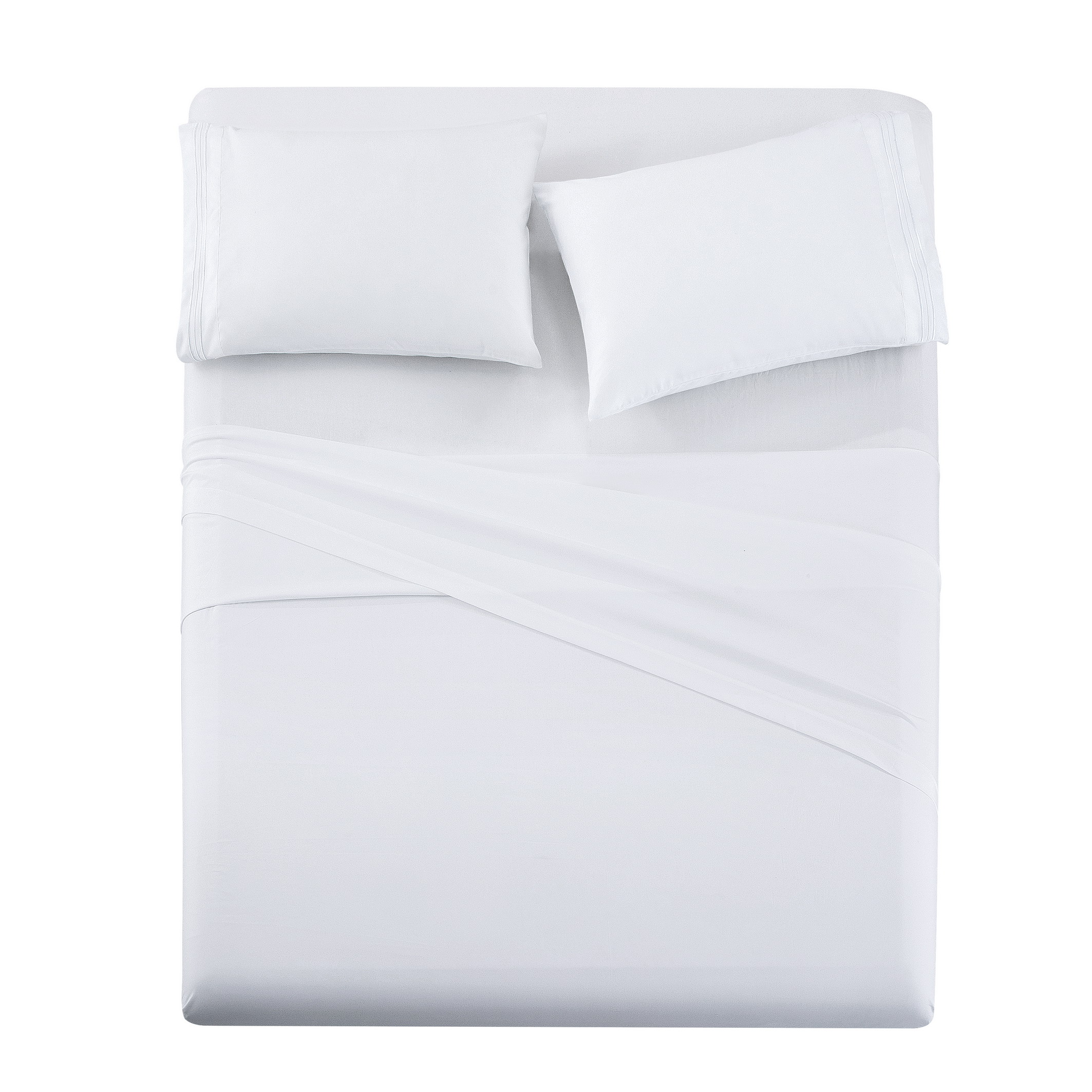 Cheapest Bed Sheet 200TC 100% Polyester Microfiber Three Lines Embroidery Set from Xinpai