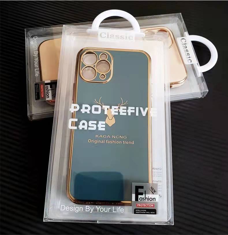 PVC Electronic Cover Mobile Case Packaging Box Pouch With Blister Insert