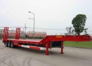 Quality Low-bed Semi Trailer Truck 3 Axles 70Tons 17m for Loading construction machine wholesale