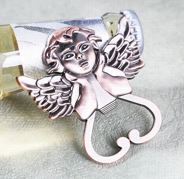 Cool Innovative wholesale wedding favor, fancy gift, antique copper plating flying angle beer bottle opener