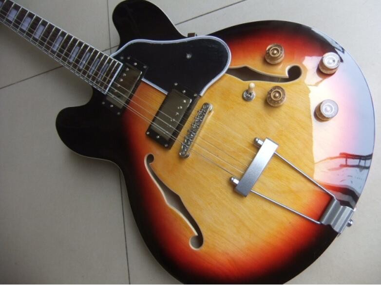 Wholesale 12 string semi hollow es 335 model electric guitar in sunburst