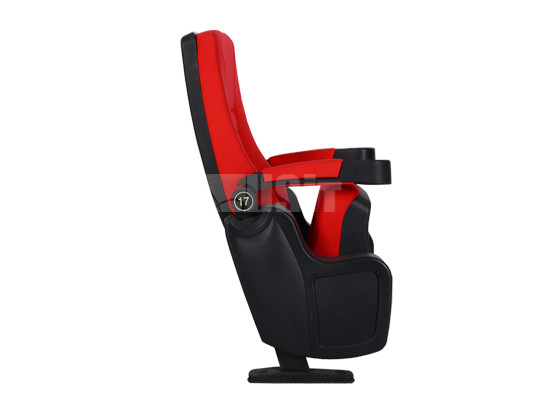 Strong Steel Structure Auditorium Theater Chairs , Media Room Seating Fabric Material