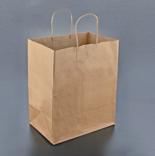 Portable brown paper bag