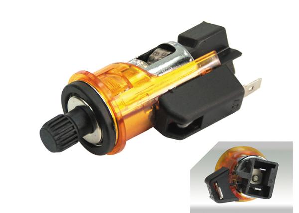 ESQ6108 Orange cigarette lighter 120W DC12V Push Button Fits Most Automotive