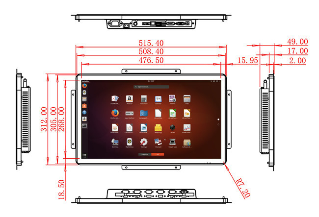 21.5-Inch Linux Digital Display for Traffic Management, Corporate Dashboards, Smart Home Interfaces, and Retail Advertising