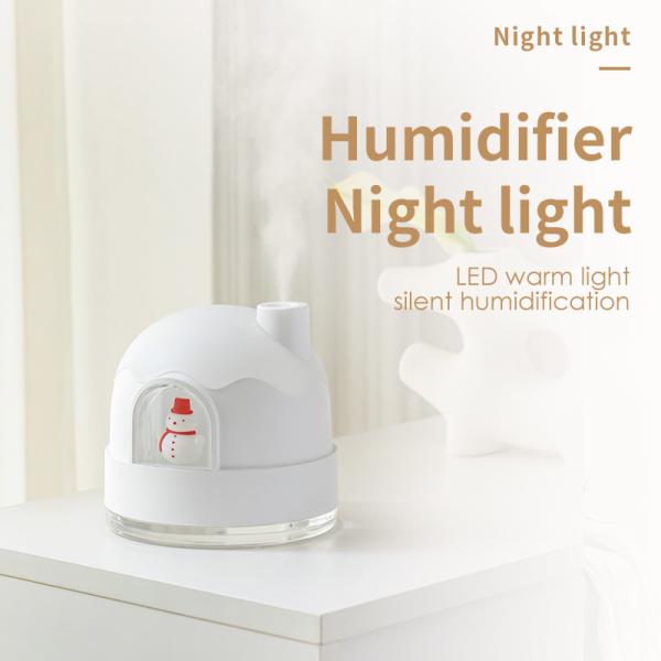 Heating Cooling Air Purifier Humidifier Snowman 2 In 1 Humidifier LED Night