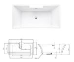 Acrylic free standing bathtubs in good quality