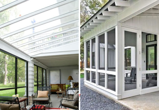 Screened In Front Porch Prefabricated Sunroom Addition Easy Installation
