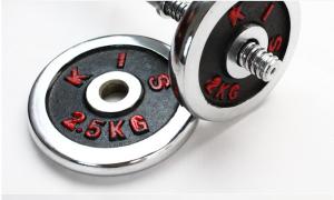 Quality cast iron solid electroplating dumbbell barbell palte for weight lifting training sales wholesale