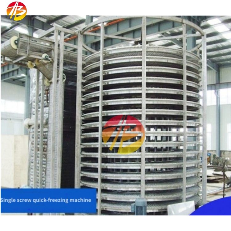Freeze Fruit Pulp Seafood Industrial Freezer 10-60min Freezing Time 800mm Inlet Width