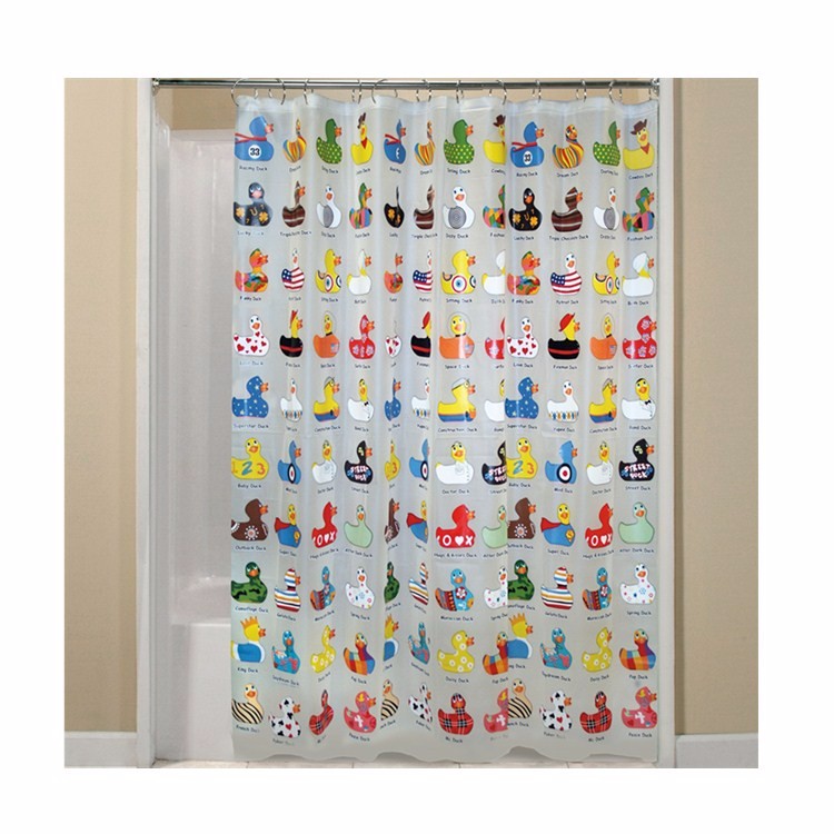 Eco Friendly PEVA Shower Curtain , Water Resistant Fabric Shower Curtain