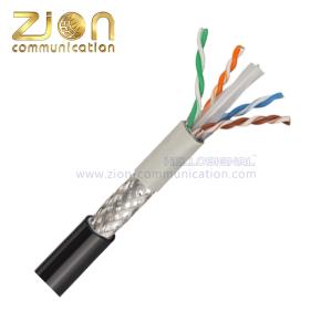 Quality SF/UTP PVC+PE Double Jacket Sheath Shielded CAT6 Network Cable 0.57mm wholesale