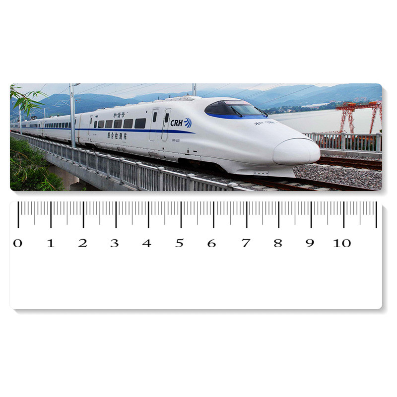 5.4x31cm High - Speed Train 3D Lenticular Ruler PET Material For Student Stationery