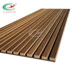 Laminated Veneer Acoustic Slat Wood Wall Panels Mildewproof Flavorless
