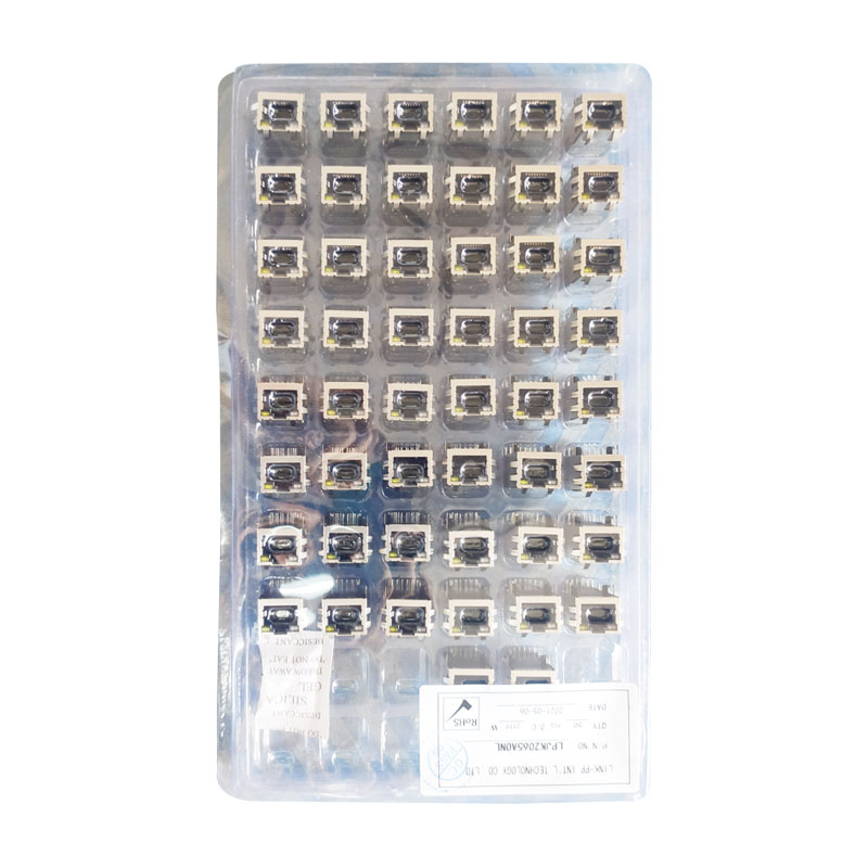 XMH-21C-1-HD1-170 2X1 Stacked Rj45 Connectors With LED 8P8C Shielded LPJG17101ADNL