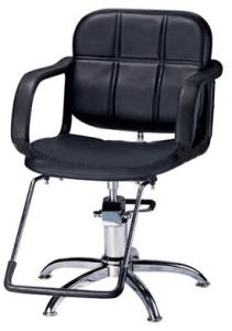 Quality Traditional Salon Hair Styling Chairs 5 Stars Base With PU Armrest , Black Color wholesale