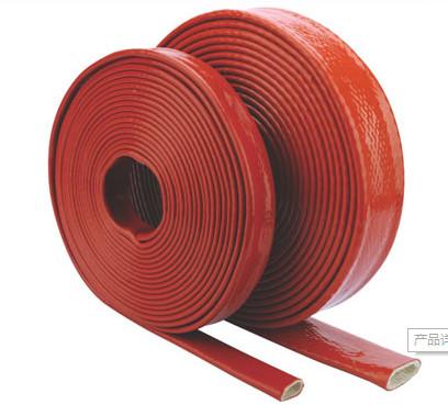 Silicone Coated Fiberglass Sleeving Conduit , High Temperature Flame Retardant