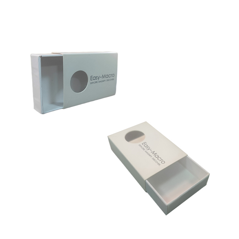 Art Paper Gift Packaging Boxes Matchbox Style Sliding Drawer Box With Gold Foil Printing