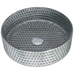 Chromed Finish Crystal Sink Bowl Elegant Bathroom Vanity Countertop Sink