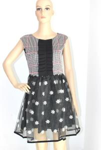 Quality round neck sleeveless fashion dresses with polyster wholesale