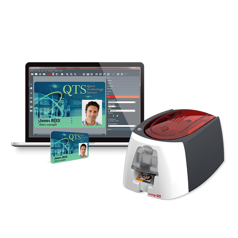 Evolis Badgy 100/200 Printer Thermal Direct Printing PVC ID Card Printer With Single Side