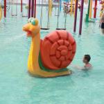 Fiberglass Water Game Spray Park Equipment With Cartoon Animal Shaped