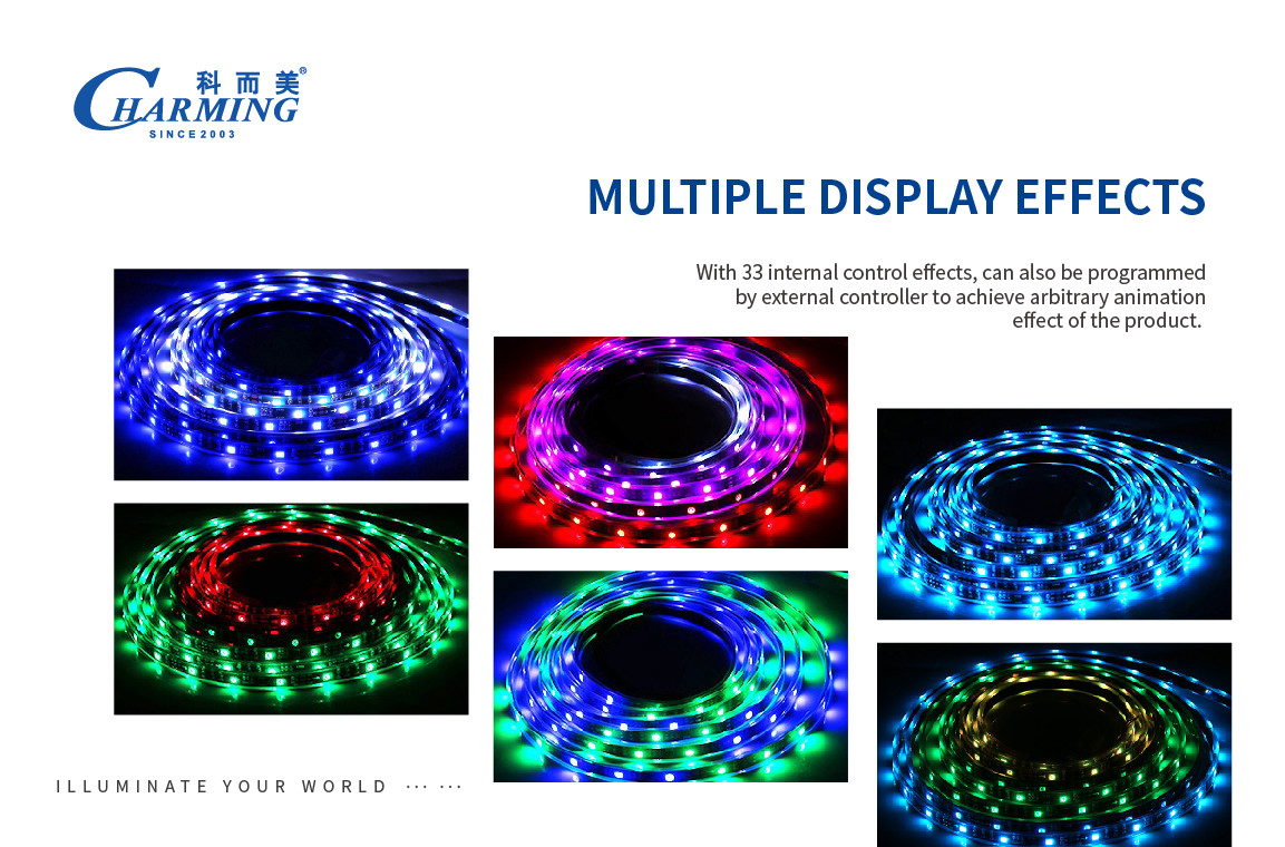ROHS 297LM RGB LED Strip , No Flicker Indoor LED Tape Lights