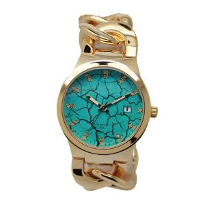 Quality Cowboy Link Ladies Fashion Watches With Diamond On Dial Green wholesale