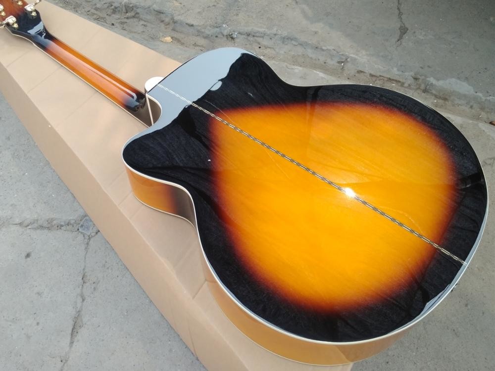 Sunset J200 classic acoustic guitar,Top quality J200vs electric acoustic guitar,Solid Sprue top,Factory Maple J200 guita