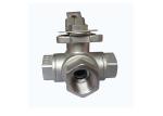 CF8M Stainless Steel Ball Valve Reduced Bore 3 Way 1000 PSI With Thread