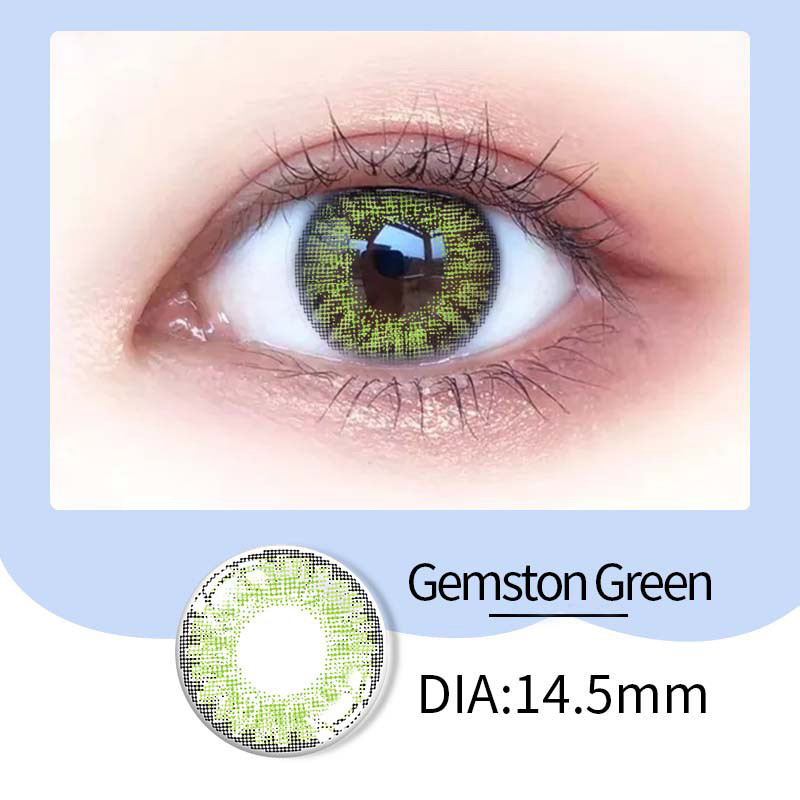 OEM Yearly gray green contact lenses Prescription Power Soft Eye