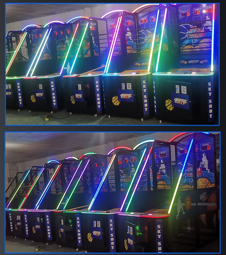 Indoor Amusement Park Hoop Street Arcade Basketball Machine Coin Operated 110V