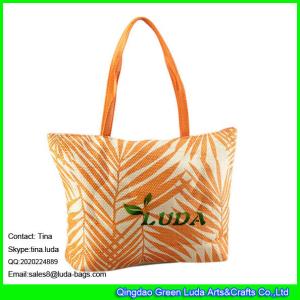 Quality LUDA blossoms tote handbag 2016 summer paper straw beach bag wholesale