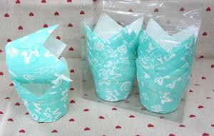Quality Bright Blue baking tulip cup/lotus cup wholesale
