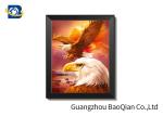 Wall Decorative 3d Picture Of Eagle / Wolf Animal Frame Art , 3d Flipped