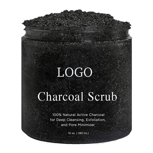 Reduce Pores Bamboo Charcoal Body Scrub , Dead Sea Salt Body Scrub Detoxificatio