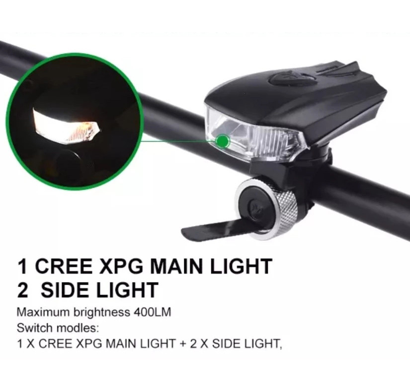Led Intelligent Sensing Bike Front Light, LED Bike Emergency Flashlight for outdoor use, Bike light