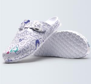 Quality Nurse Closed Toe Slippers , Doctor'S Prints Closed Toe Shoes For Work wholesale