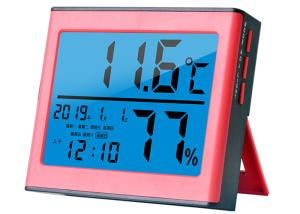 China Battery Digital Hygro Thermometer Hygrometer With Timer Alarm Date on sale