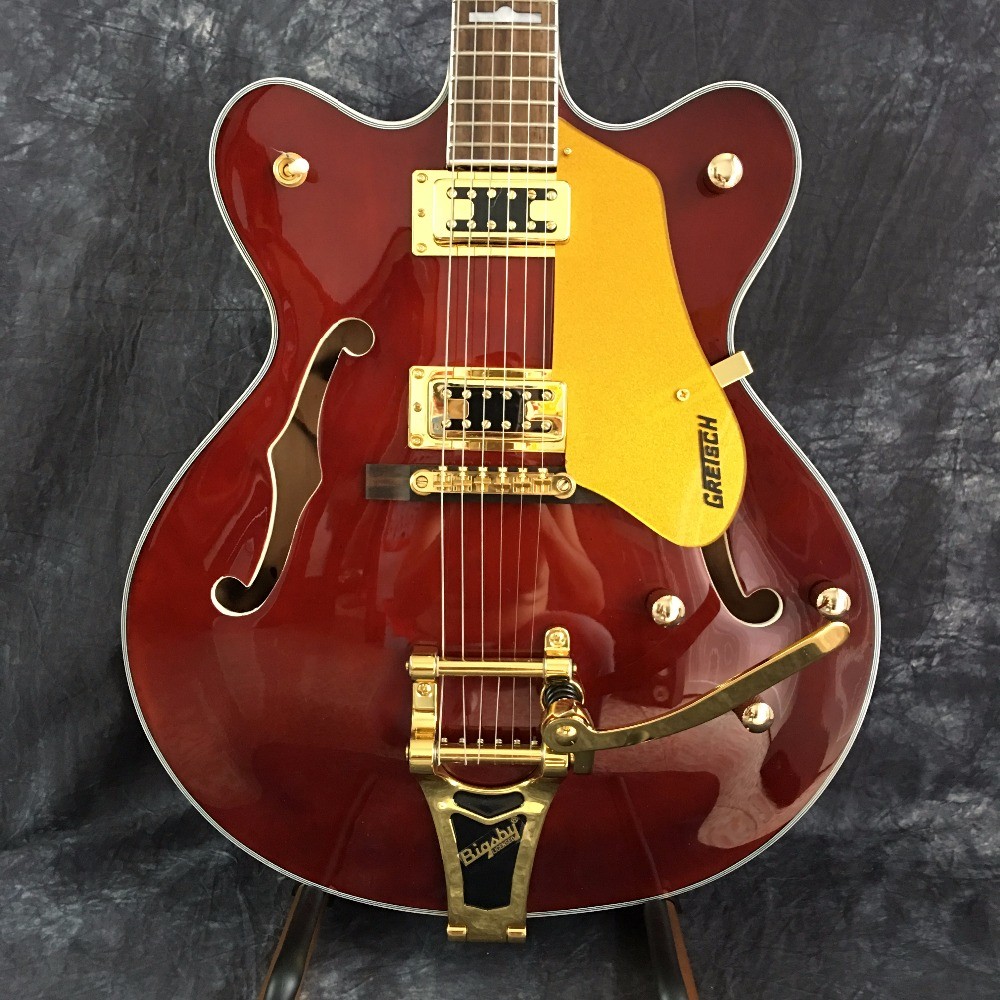 Semi Hollow Body Bigsby Gold Hardware Jazz ES 335 Electric Guitar