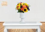 Classic Glossy White Fiberglass Urn Planters Wedding Centerpiece Table Vases