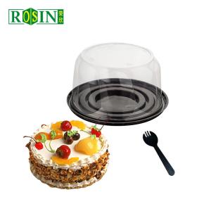Quality 6 Inch Round Plastic Bakery Packaging Cheese Birthday With Clear Lid wholesale